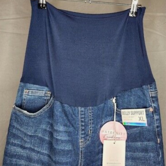 NWT Gemma Rae Belly Support Ankle Skinny Super Stretch Maternity Jeans XL - Picture 2 of 9
